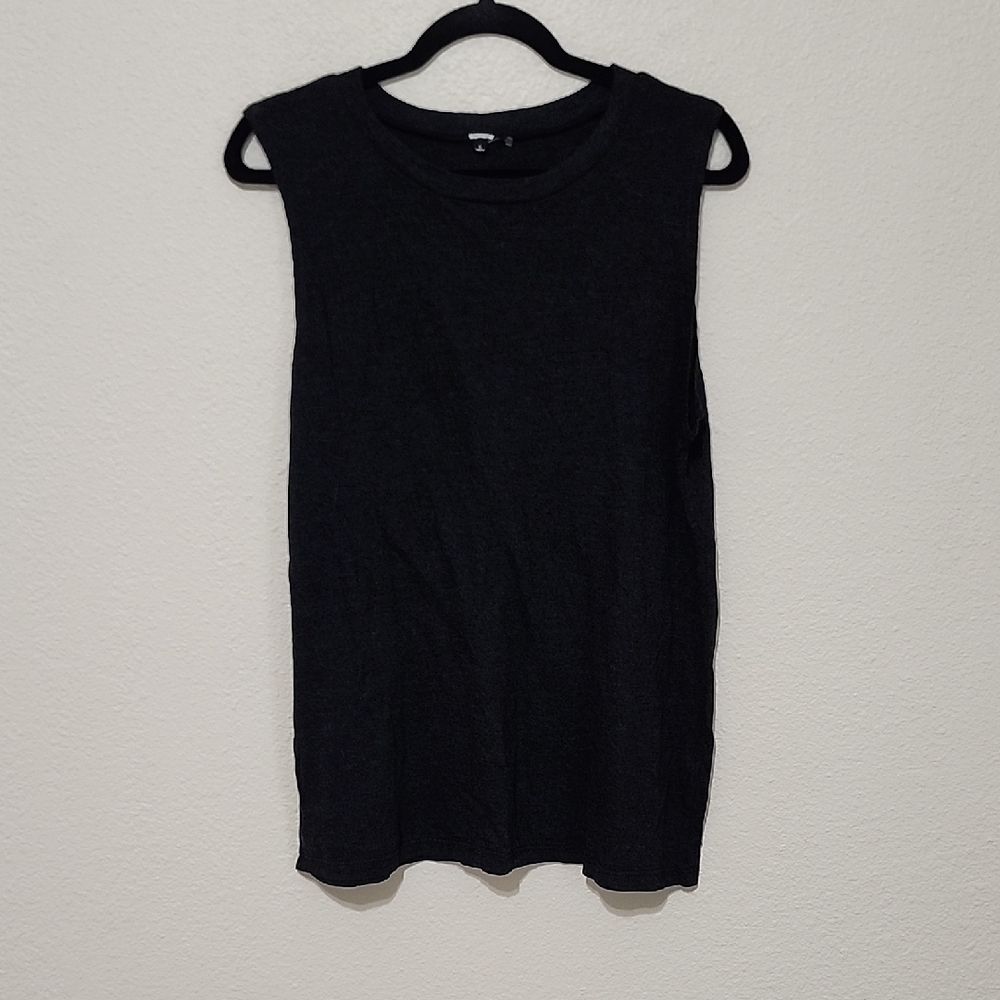 Monrow Black Muscle Tee Top
